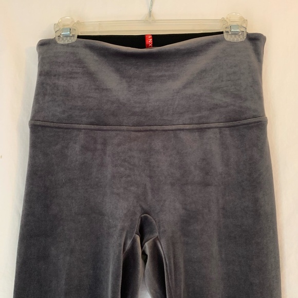SPANX dark gray velour/velvet 'Ready To Wow' leggings - Picture 1 of 10